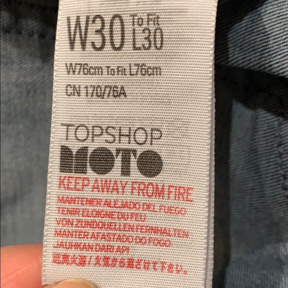 Grey top shop jeans